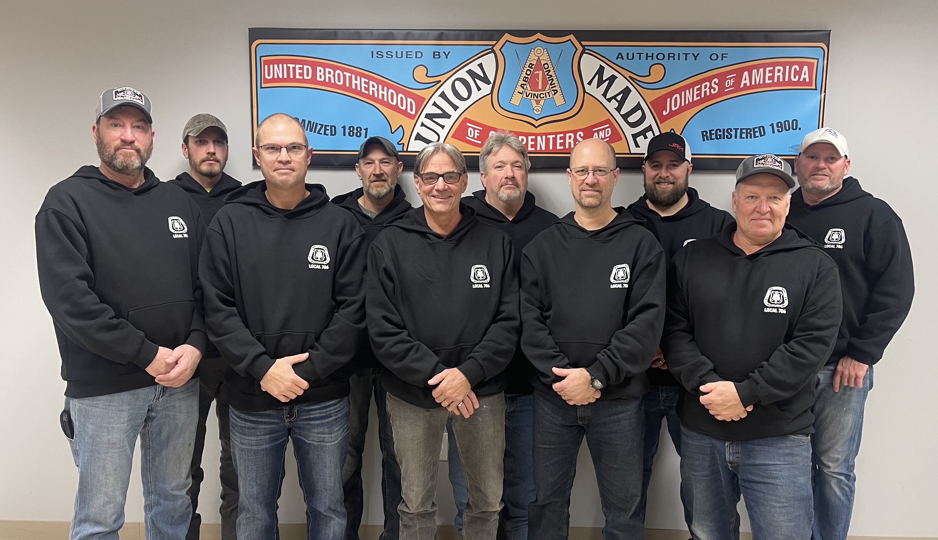 From Left to Right: Blair Burton, Kyle Ostroski, Kevin Lucke, Bill Krueger, Mick Furlo, Mike Spohn, Greg Schnell, Dave Macaig, Don Erndt, Jason Swift
